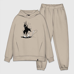 Мужской костюм оверсайз Hollow Knight, цвет: миндальный