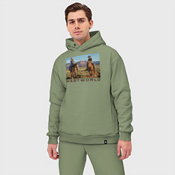 Мужской костюм оверсайз Westworld Landscape, цвет: авокадо — фото 2