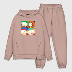 Мужской костюм оверсайз South Park, цвет: пыльно-розовый