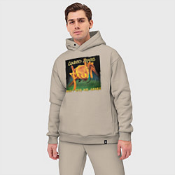 Мужской костюм оверсайз Dont give me names, цвет: миндальный — фото 2