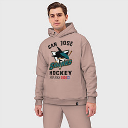 Мужской костюм оверсайз SAN JOSE SHARKS, цвет: пыльно-розовый — фото 2
