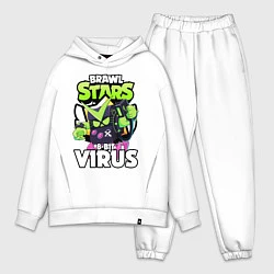 Мужской костюм оверсайз BRAWL STARS VIRUS 8-BIT, цвет: белый