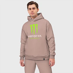 Мужской костюм оверсайз MONSTER ENERGY, цвет: пыльно-розовый — фото 2