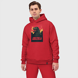 Мужской костюм оверсайз Godzilla, цвет: красный — фото 2