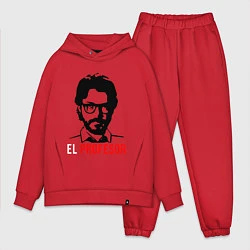 Мужской костюм оверсайз El Profesor, цвет: красный