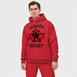 Мужской костюм оверсайз Canada Hockey, цвет: красный — фото 2