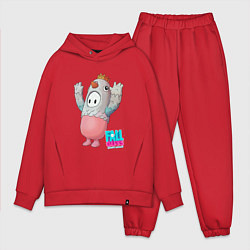 Мужской костюм оверсайз Fall Guys Ultimate Knockout голубь, цвет: красный