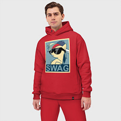 Мужской костюм оверсайз Rainbow Dash swag, цвет: красный — фото 2