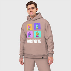 Мужской костюм оверсайз Фортнайт поп-ап, цвет: пыльно-розовый — фото 2