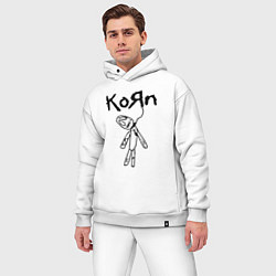 Мужской костюм оверсайз Korn, цвет: белый — фото 2