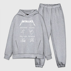 Мужской костюм оверсайз METALLICA АВТОГРАФЫ, цвет: меланж