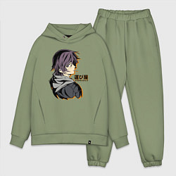 Мужской костюм оверсайз Акудама Курьер, цвет: авокадо