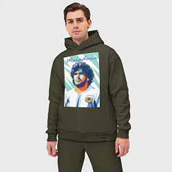 Мужской костюм оверсайз Марадона золотой мальчик, цвет: хаки — фото 2