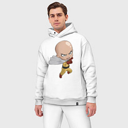 Мужской костюм оверсайз One Punch Man, цвет: белый — фото 2