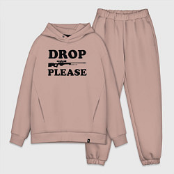 Мужской костюм оверсайз Drop Please, цвет: пыльно-розовый