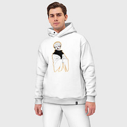 Мужской костюм оверсайз Сукуна, цвет: белый — фото 2