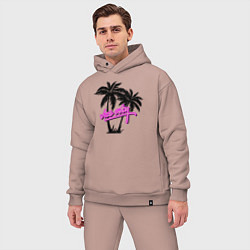 Мужской костюм оверсайз GTA Vice City, цвет: пыльно-розовый — фото 2