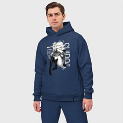 Мужской костюм оверсайз No Game No Life, цвет: тёмно-синий — фото 2