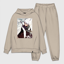 Мужской костюм оверсайз Hitsugaya Toshiro, цвет: миндальный