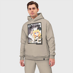 Мужской костюм оверсайз Ангел кровопролития, цвет: миндальный — фото 2