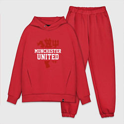 Мужской костюм оверсайз Manchester United Red Devils, цвет: красный