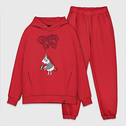 Мужской костюм оверсайз Green Day Unicorn, цвет: красный
