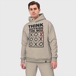 Мужской костюм оверсайз THINK OUTSIDE THE BOX, цвет: миндальный — фото 2