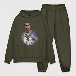 Мужской костюм оверсайз Cristiano Ronaldo Manchester United Portugal, цвет: хаки