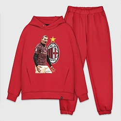 Мужской костюм оверсайз Zlatan Ibrahimovic Milan Italy, цвет: красный