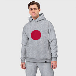 Мужской костюм оверсайз Япония Японский флаг, цвет: меланж — фото 2