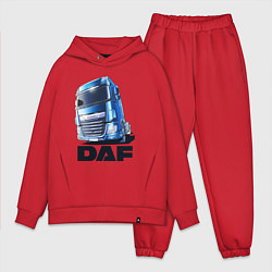 Мужской костюм оверсайз Daf Truck, цвет: красный