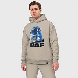 Мужской костюм оверсайз Daf Truck, цвет: миндальный — фото 2