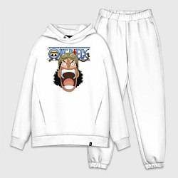 Мужской костюм оверсайз Усопп One Piece Большой куш, цвет: белый
