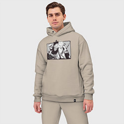 Мужской костюм оверсайз Луффи и Зоро вместе, цвет: миндальный — фото 2