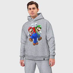 Мужской костюм оверсайз Mario Bros, цвет: меланж — фото 2
