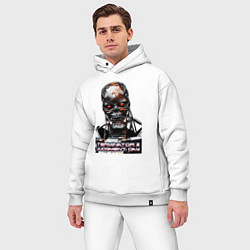Мужской костюм оверсайз Terminator T-800, цвет: белый — фото 2
