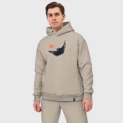 Мужской костюм оверсайз Halloween bat белый, хлопок, цвет: миндальный — фото 2