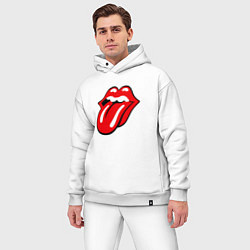 Мужской костюм оверсайз Rolling Stones Роллинг Стоунз, цвет: белый — фото 2