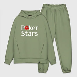 Мужской костюм оверсайз PokerStars логотип, цвет: авокадо