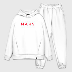 Мужской костюм оверсайз 30 Seconds To Mars, logo, цвет: белый