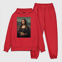 Мужской костюм оверсайз Леонардо да Винчи Мона Лиза дель Джокондо 1503-150, цвет: красный