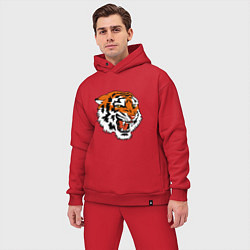 Мужской костюм оверсайз Smiling Tiger, цвет: красный — фото 2