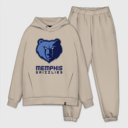 Мужской костюм оверсайз Мемфис Гриззлис, Memphis Grizzlies, цвет: миндальный