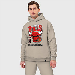 Мужской костюм оверсайз Chicago Bulls NBA, цвет: миндальный — фото 2