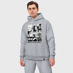 Мужской костюм оверсайз Герои сенен манг One punch man one piece, цвет: меланж — фото 2