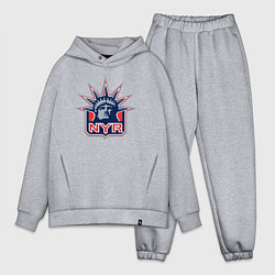 Мужской костюм оверсайз Нью Йорк Рейнджерс New York Rangers, цвет: меланж