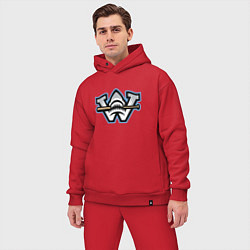 Мужской костюм оверсайз Wilmington sharks - baseball team, цвет: красный — фото 2