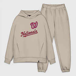 Мужской костюм оверсайз Washington Nationals - baseball team!, цвет: миндальный