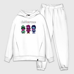 Мужской костюм оверсайз Deltarune лого персонажи, цвет: белый