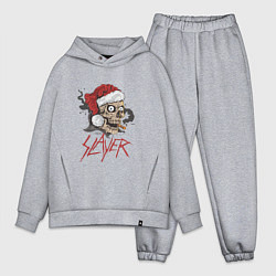 Мужской костюм оверсайз SLAYER SKULL SANTA NEW YEAR, цвет: меланж